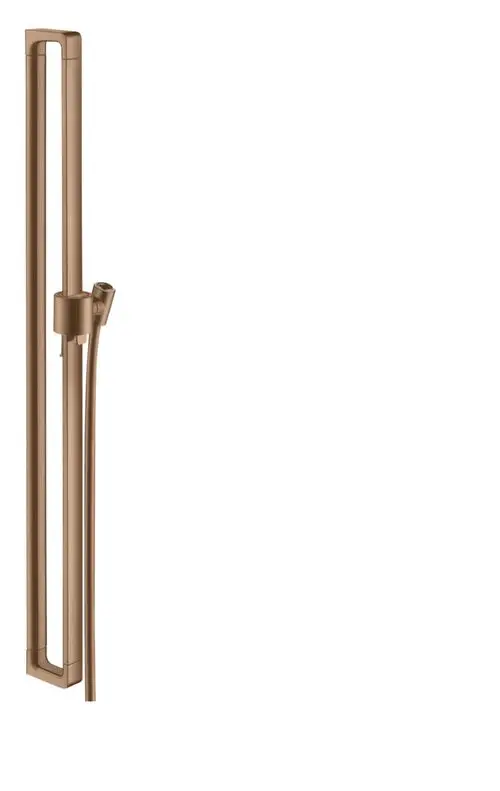 AXOR Brausestange in brushed red gold mit integriertem Brauseschlauch. Das Design ist schlicht und modern, geeignet für die Montage in Duschbereichen.